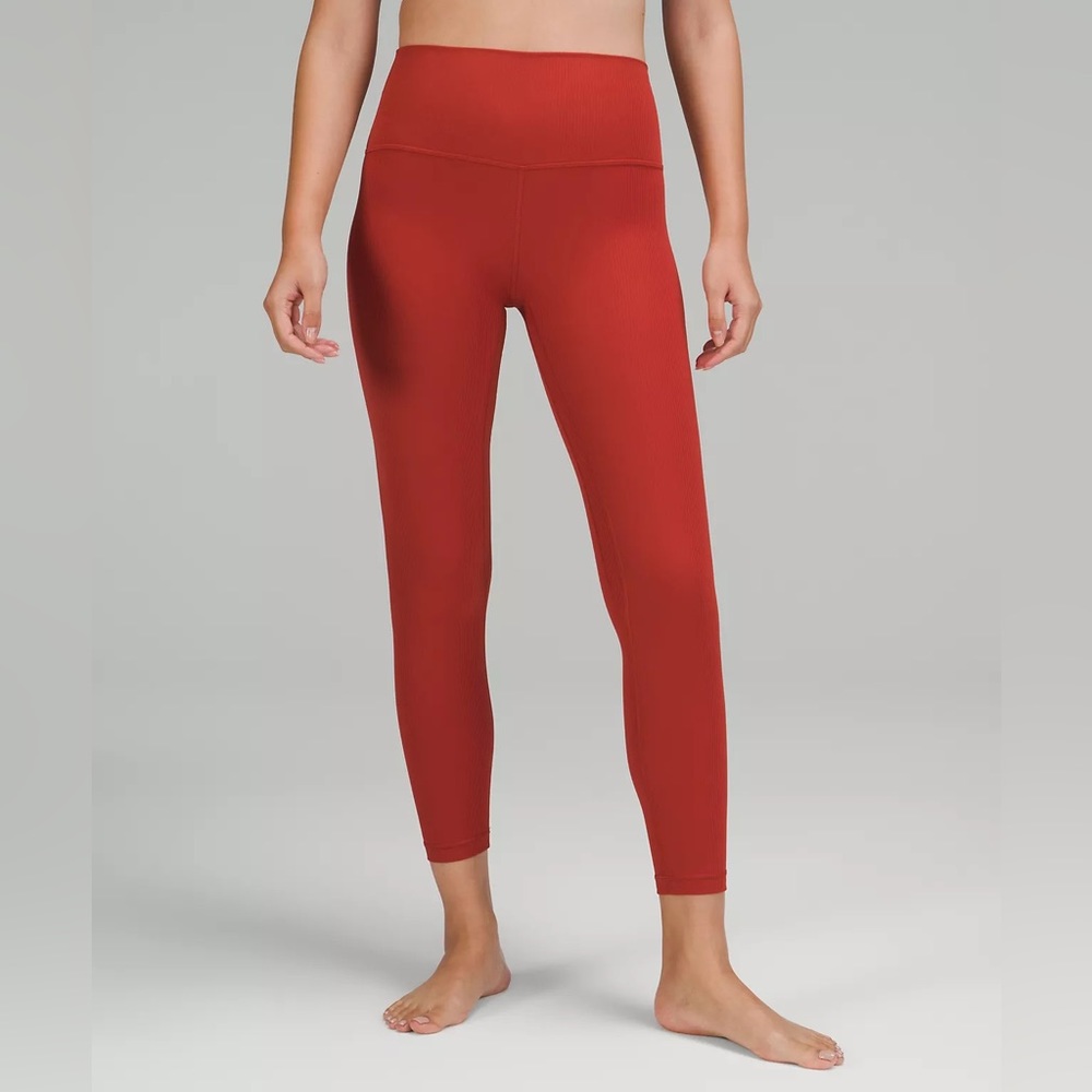 NWT Lululemon Align Ribbed HR Pant 25" CYNN 10 cayenne